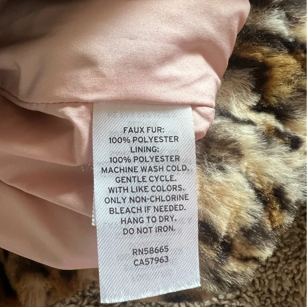 Tucker + Tate Toddler Girl Faux Fur Leopard Print Jacket Size 3